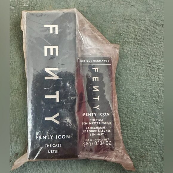 🆕 NWT Fenty Beauty Mutha Lova Semi Matte Lipstick Refill with Black Case - Picture 2 of 5